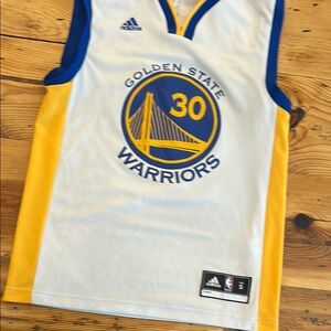 Adidas Golden State Warriors Jersey - White, Yellow, and Blue
